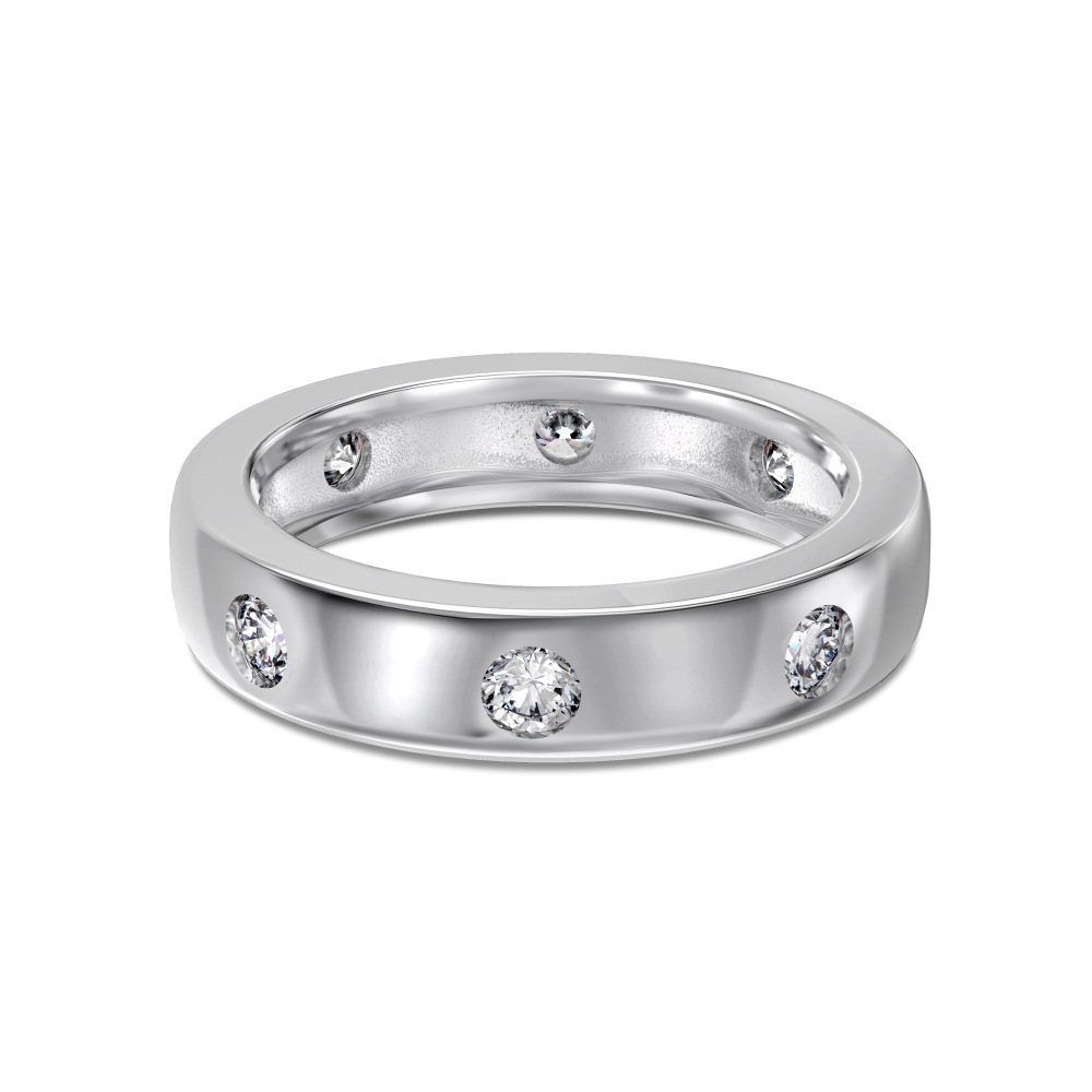 Exquisite Personalized Simple Ring With Zircon Inlay - Image 4