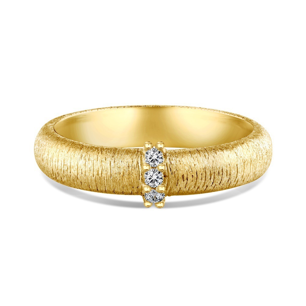 Sterling Silver Ring Women's Fashion Brushed Craft Micro Inlaid Zircon Ring - Image 5