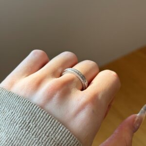 Design Sparkling S925 Sterling Silver Ring For Women