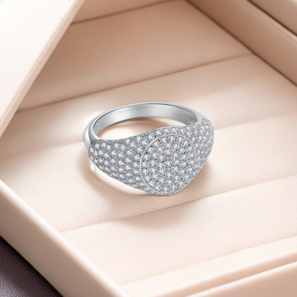 Gold-plated Ring Female Starry With Diamonds Design Sense Ins Special-interest Design