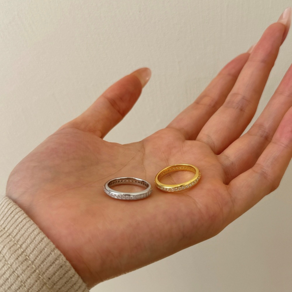 Exquisite Starry Sky Sterling Silver Women's Ring - Image 3