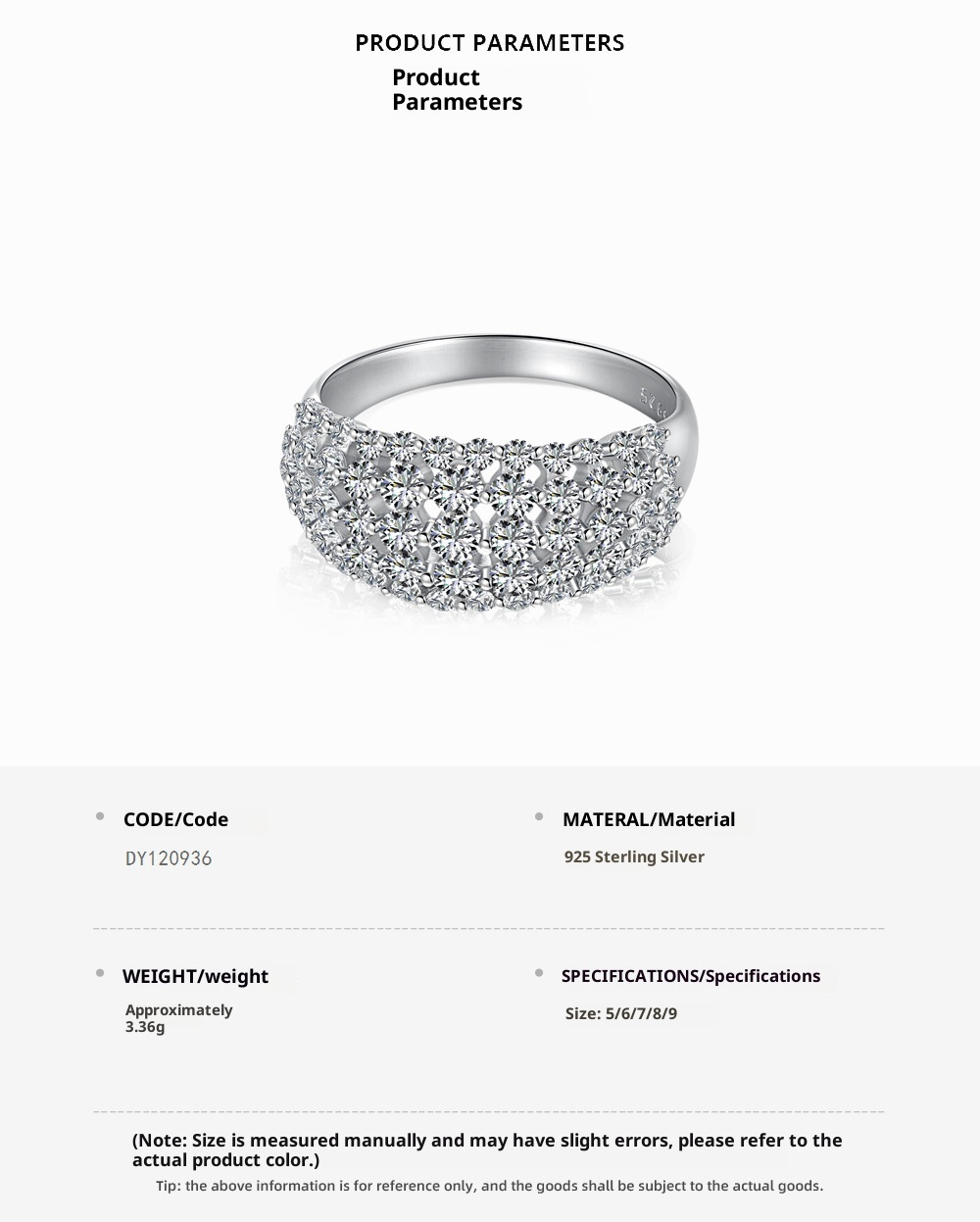 Sterling Silver Female Ring Full Zircon Inlaid Fashion All-match Unique Design - Image 5