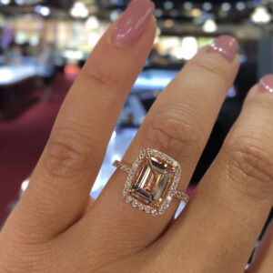 Ornament Birthday Gift Champagne Rhinestone Ring