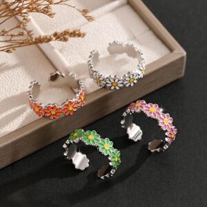 Minimalist Summer White Drip Oil Craftsmanship Small Open Ring