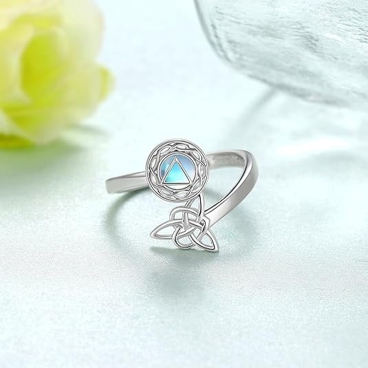 Rotating Moonstone Ring Bracelet - Image 3