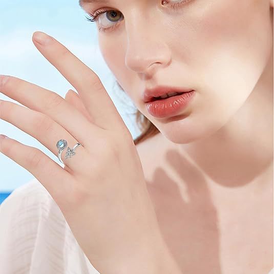 Rotating Moonstone Ring Bracelet - Image 4