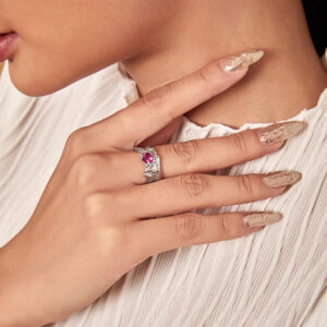 Irregular Zircon Ring Fashion Retro Ladies