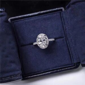 S925 Pure Silver High Carbon Diamond Proposal Dove Egg Ring