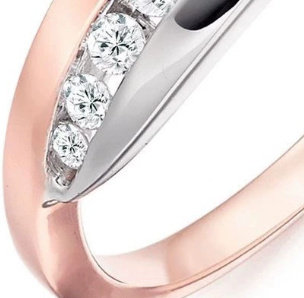 Women's Simple And Fashionable Two-color Gold-plated Ring - Image 5