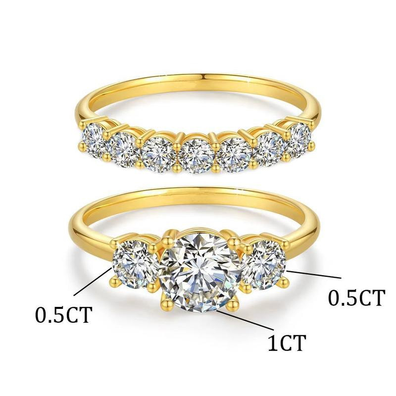 Moissanite Women's Ring High-end Silver Jewelry Accessories - Image 2