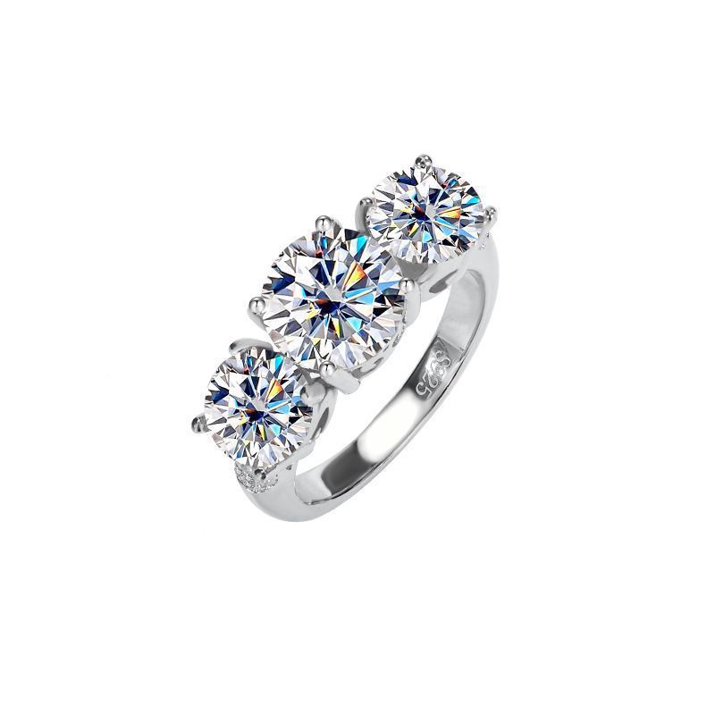 Moissanite Women's Ring High-end Silver Jewelry Accessories - Image 5