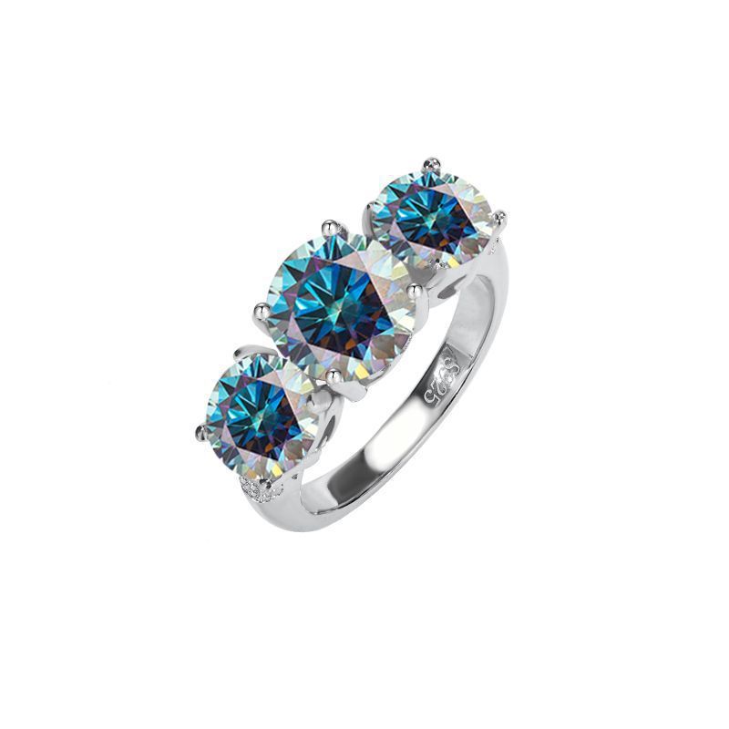 Moissanite Women's Ring High-end Silver Jewelry Accessories - Image 7