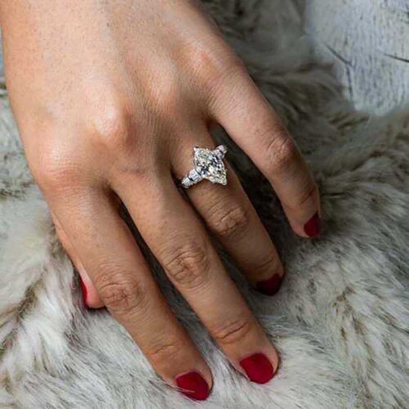 Banquet Inlaid Marquise Zircon Ring - Image 2