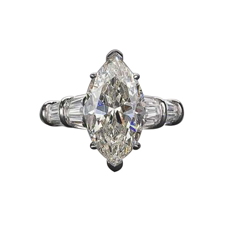 Banquet Inlaid Marquise Zircon Ring - Image 5