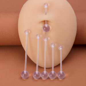 Acrylic More Sizes Belly Ring Soft Rod Transparent Rod Multi-color Optional Navel Decoration