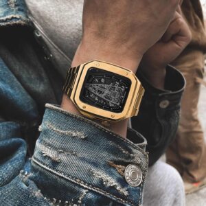 Watch Strap Modification Metal Stainless Steel Watch Integrated Case Protective Case