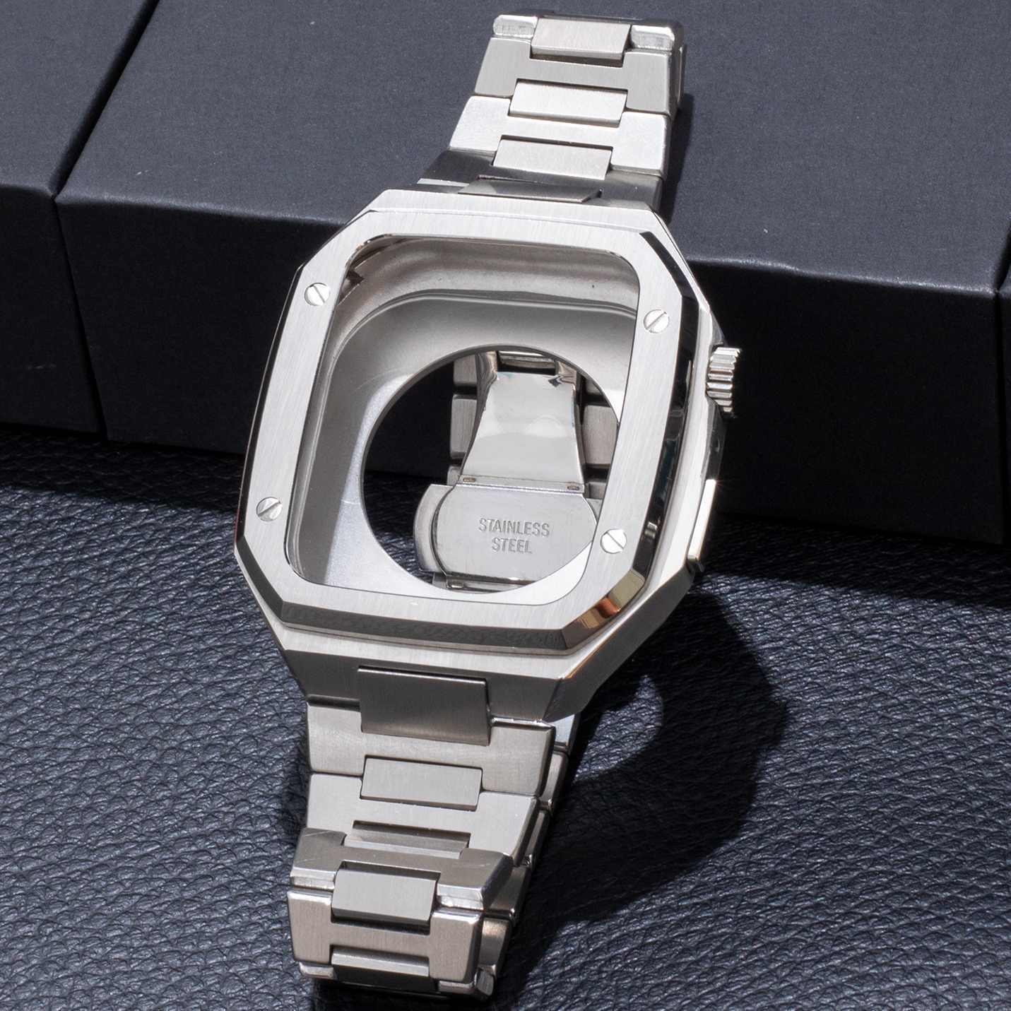 Watch Strap Modification Metal Stainless Steel Watch Integrated Case Protective Case - Image 4