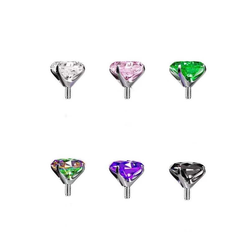 Four-claw Inlaid Zircon Ear Bone Stud Replacement Head - Image 2