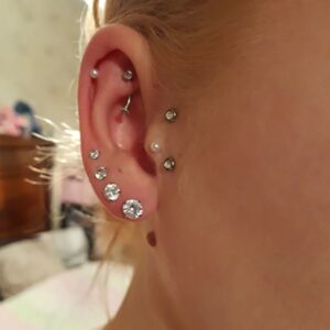 Simple Pearl White Labret Stud Earrings Human Body Piercing Accessories