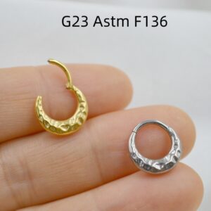 Titanium Alloy ASTM F136 Concave-convex Nose Ring