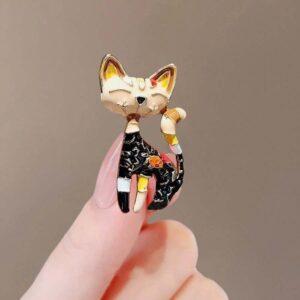 Retro Black Kitten Brooch High-grade Niche Pin