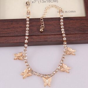Simple Temperament Small Butterfly Tassel Anklet