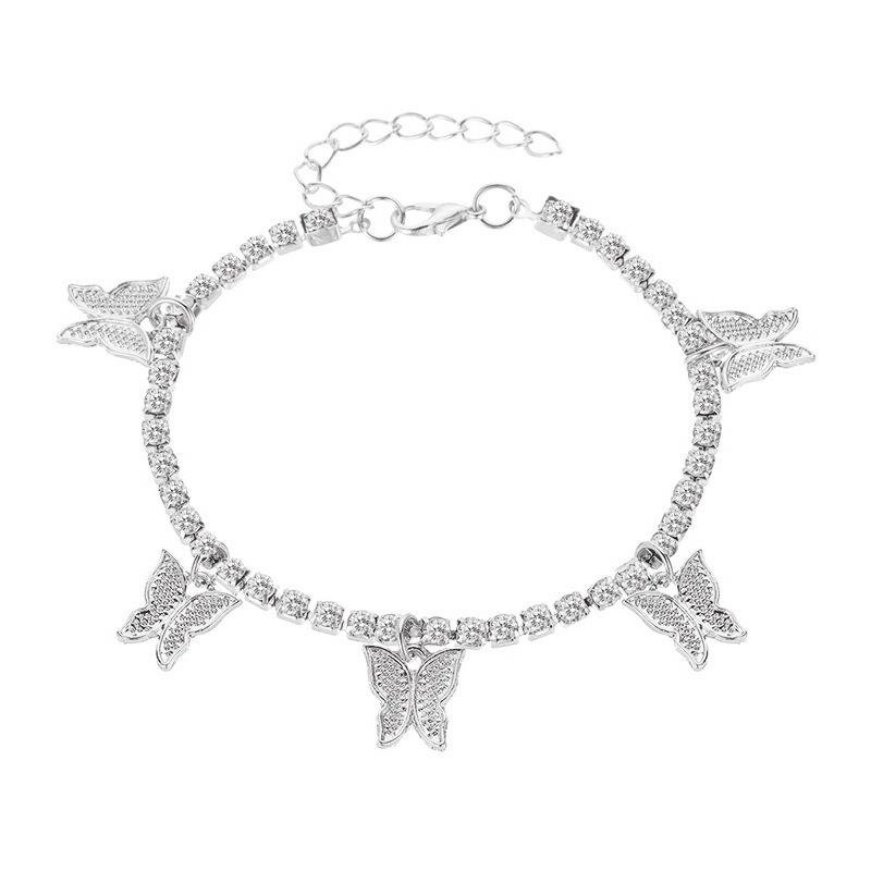 Simple Temperament Small Butterfly Tassel Anklet - Image 7