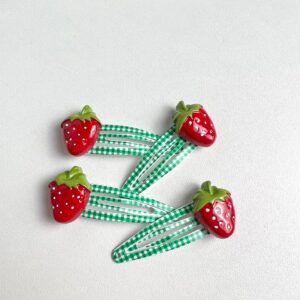 Strawberry Cute Vintage Hair Accessories With Diamond