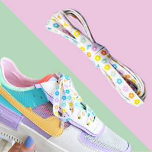 Duplex Printing Colorful Flower Casual Shoelaces