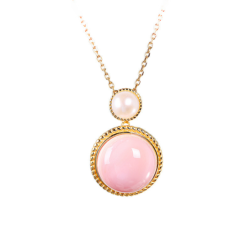 S925 Silver Plated Geometric Pink Shell Simple Women's Earrings Temperament Wild - Image 5