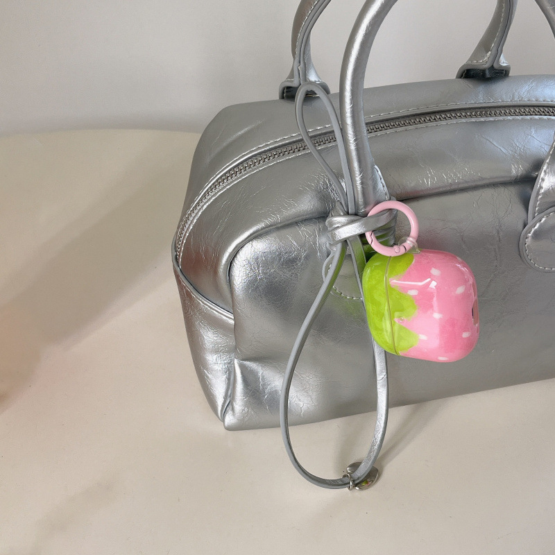 Strawberry Belt Pendant Earphone Case Plastic Cover - Image 4