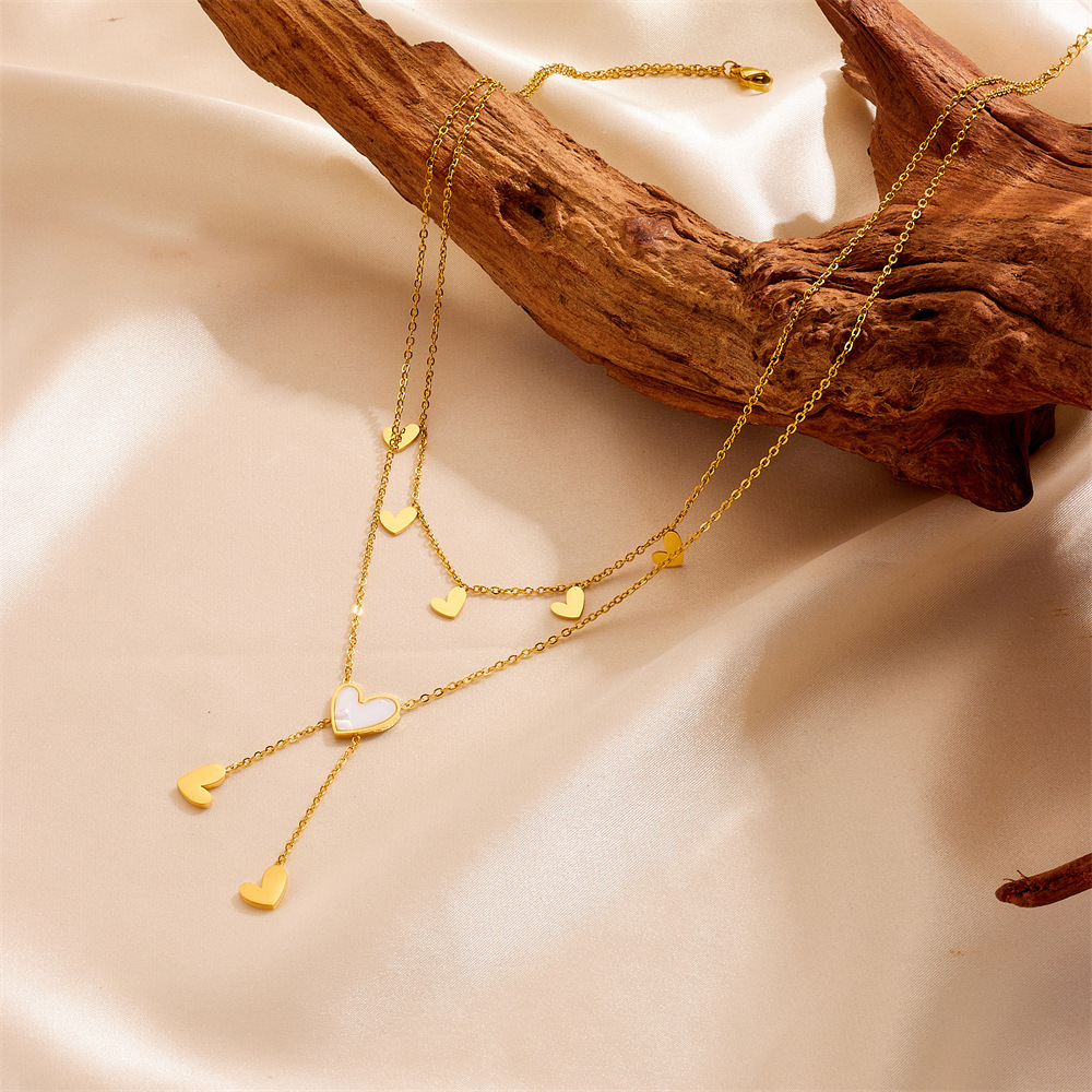 Cute Heart Star Moon Tassel Anklet Stainless Steel - Image 3