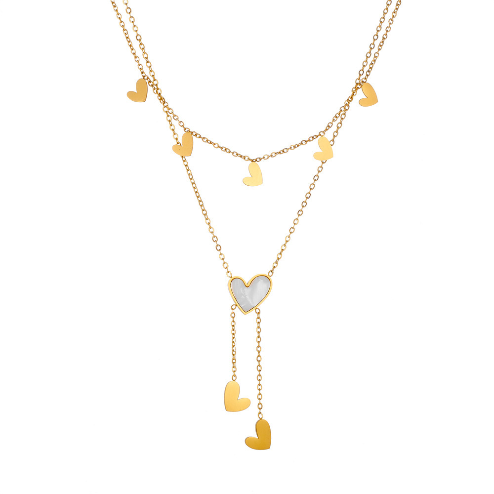 Cute Heart Star Moon Tassel Anklet Stainless Steel - Image 5