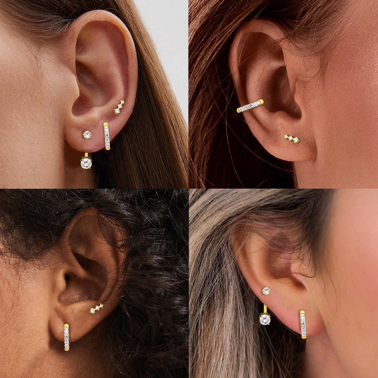 Stainless Steel Ring-shaped Titanium Steel Earrings - Image 3