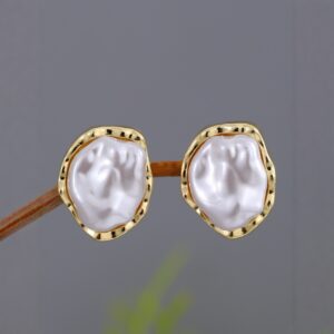 Simple Irregular Pearl Earrings