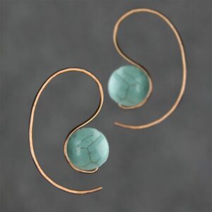 Classical Retro Design Blue Turquoise Eardrops