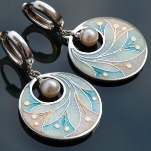 Alloy Women's Colorful Painted Pearl Earrings