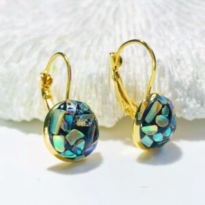 Ancient Lacquerware Mother-of-pearl Earrings For Women