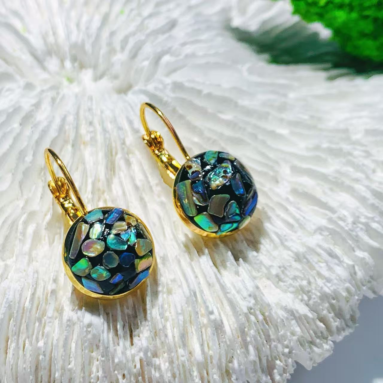 Ancient Lacquerware Mother-of-pearl Earrings For Women - Image 4