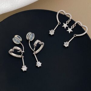 Micro-set Zirconia Asymmetric Fringe Lightweight Luxury Fashion Earrings