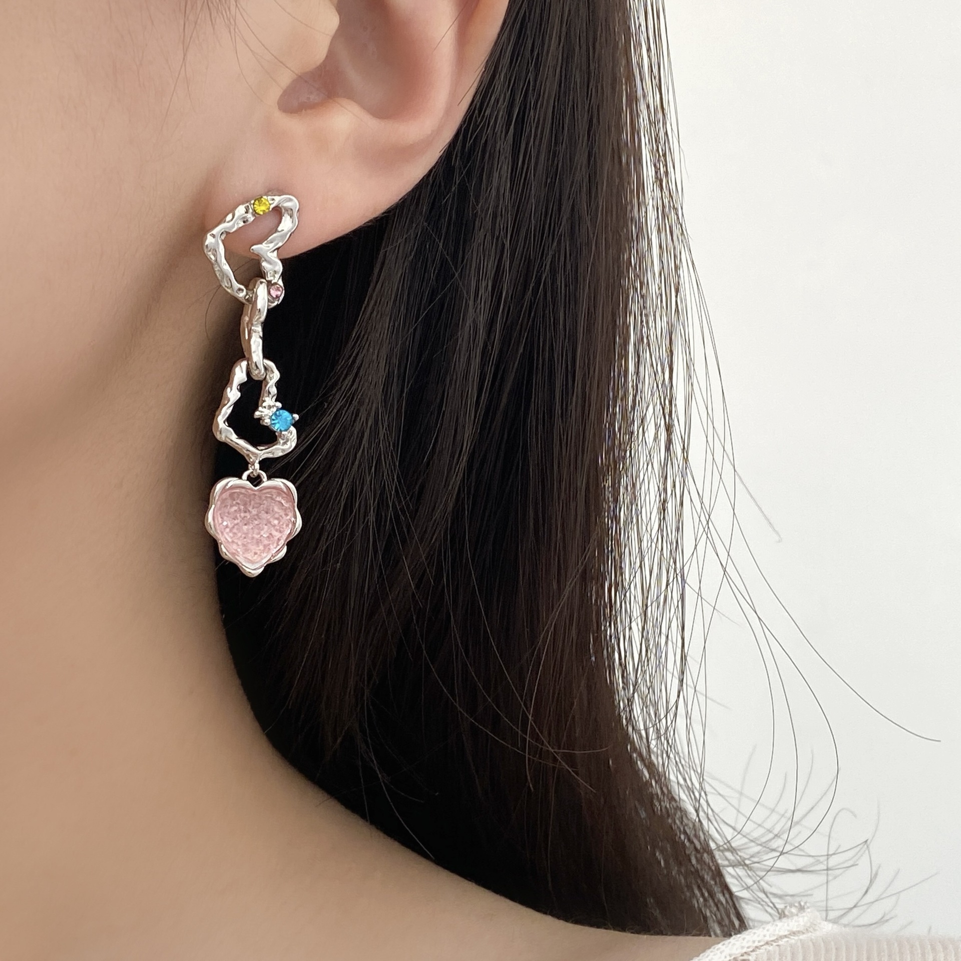 Niche Design Long Fringe Fashion Patchwork Earrings - Image 2