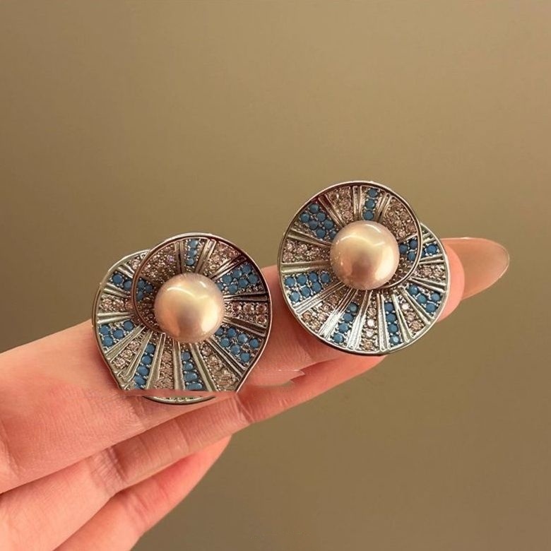 Vintage Drip-glaze Rose Flower Earrings For Women - Image 5