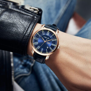 Business Leather Quartz Watch Men
