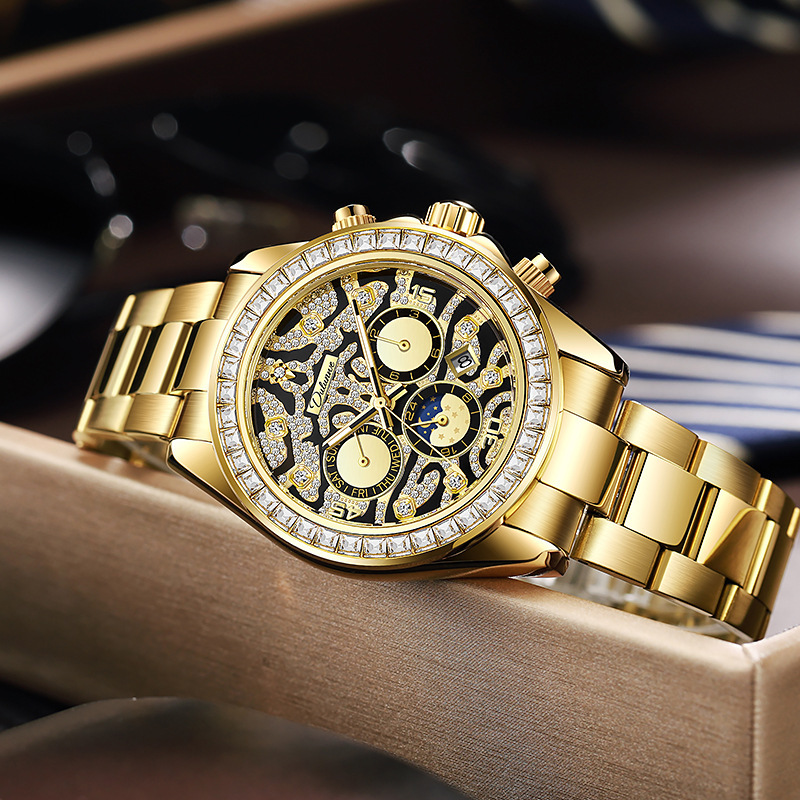 Multi-functional Sun Moon Star Calendar Waterproof Automatic Mechanical Watch Men - Image 2