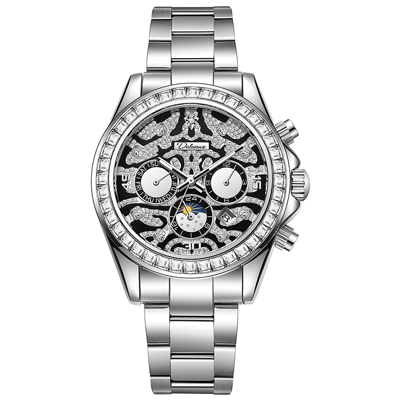 Multi-functional Sun Moon Star Calendar Waterproof Automatic Mechanical Watch Men - Image 4