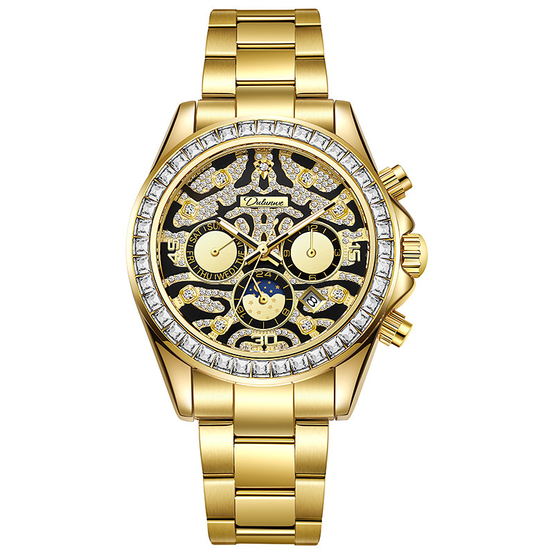 Multi-functional Sun Moon Star Calendar Waterproof Automatic Mechanical Watch Men - Image 5