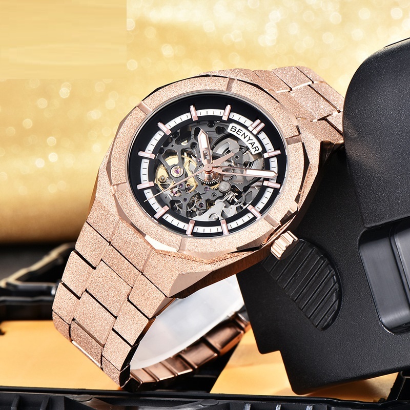 Men's Automatic Mechanical Fashion Waterproof Luminous Sports Hollow Watch