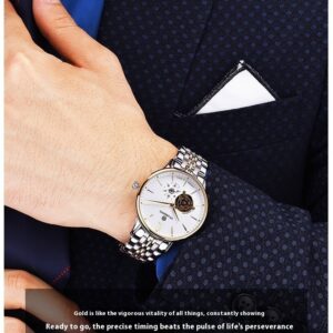 Automatic Mechanical Business Hollow Small Three-needle Waterproof Men's Watch