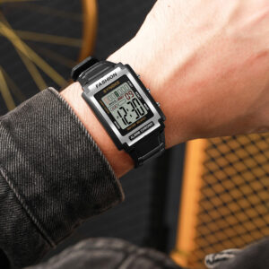 Men's Retro Rectangular Sports Waterproof Luminous Electronic Watch