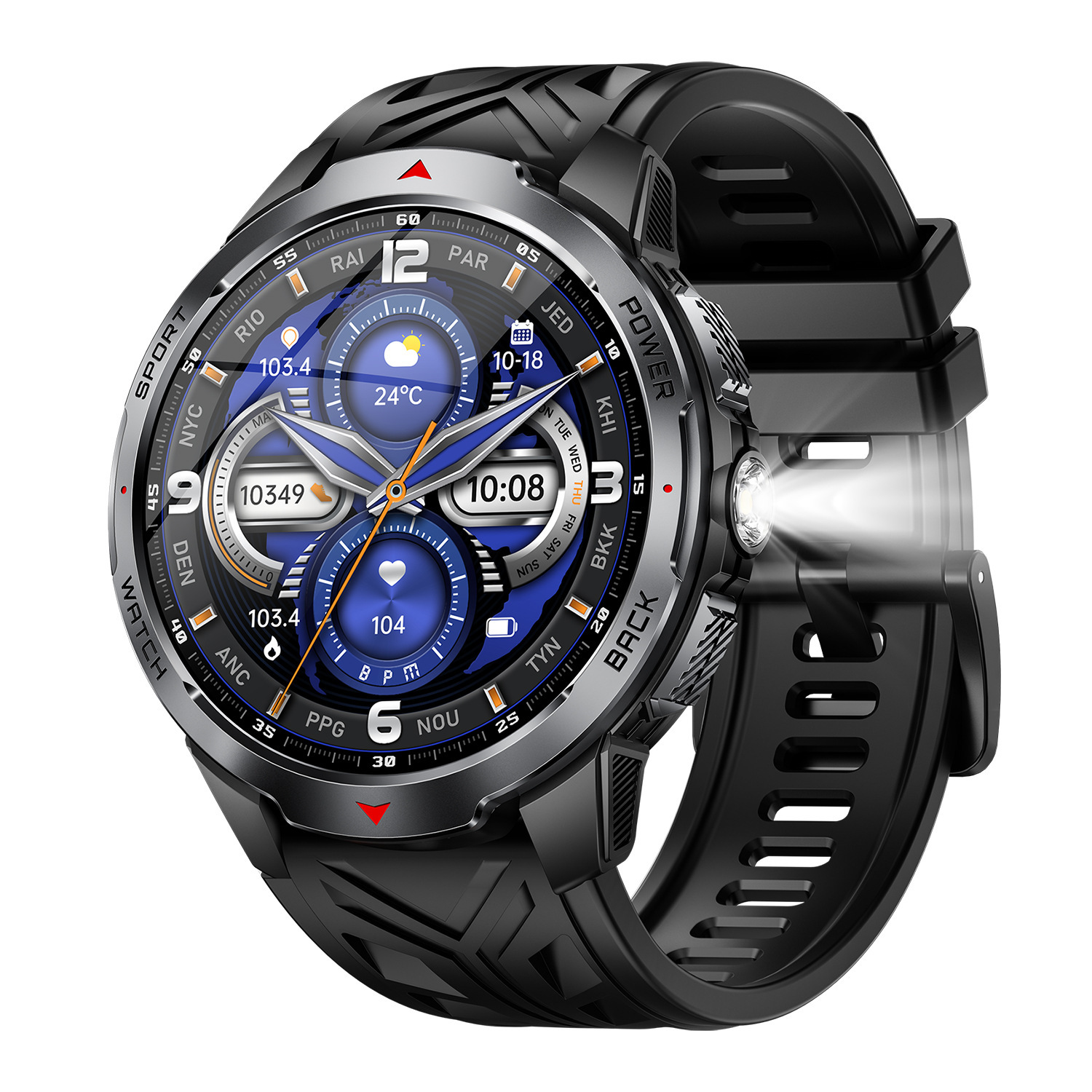 Smart Watch Compass Flashlight Large Battery Sports Record Call - Image 5